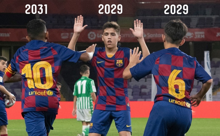 紅藍(lán)未來！拉瑪西亞18歲三杰：亞馬爾2031，庫巴西+伯納爾2029