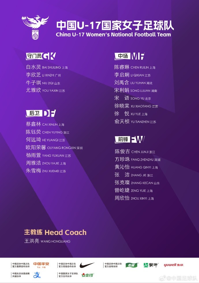 U17女足將在摩洛哥組織第七期集訓(xùn)，并參加U17女足世界杯