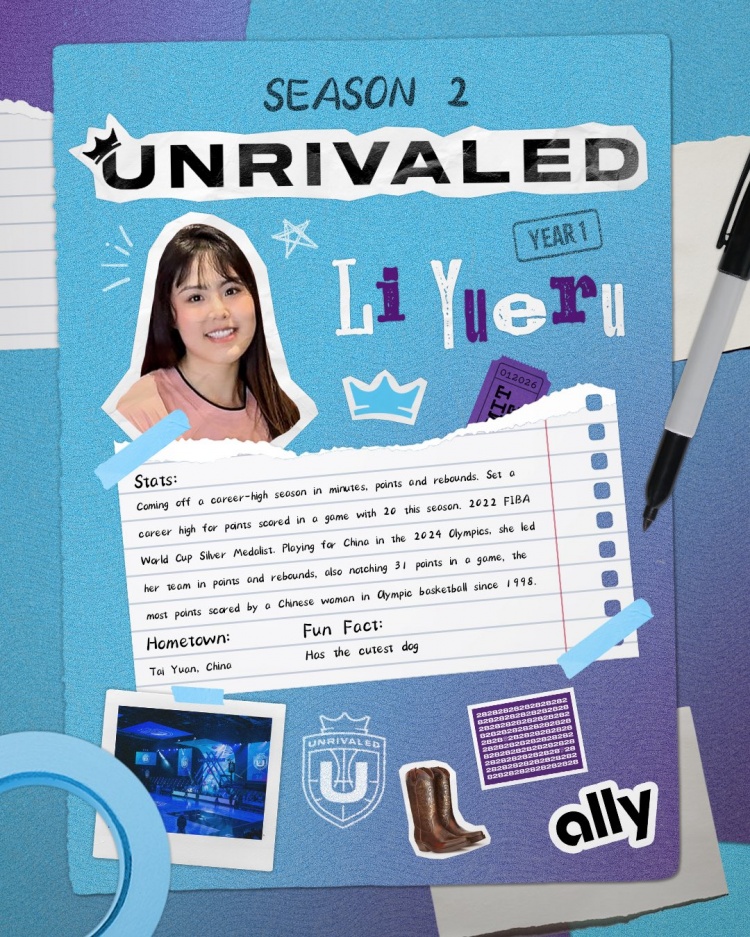 一月份開打！三人籃球聯(lián)賽Unrivaled官宣李月汝加盟！